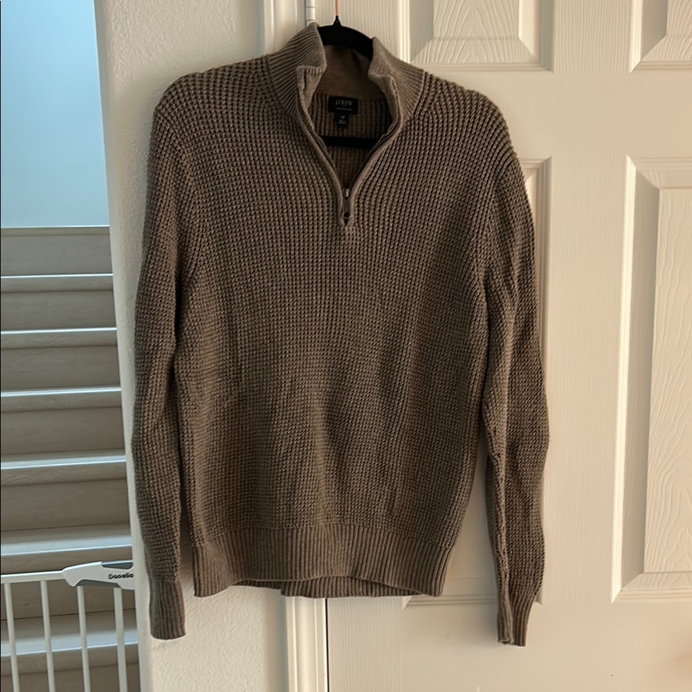 J. Crew Brown Half-Zip Sweater